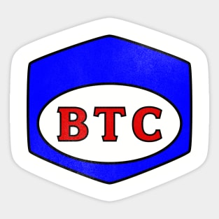 BTC bitcoin old skool mechanics logo Sticker